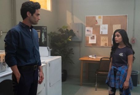 joe and ellie in the basement talking 